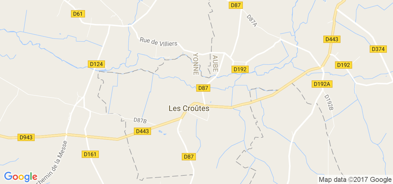 map de la ville de Croûtes