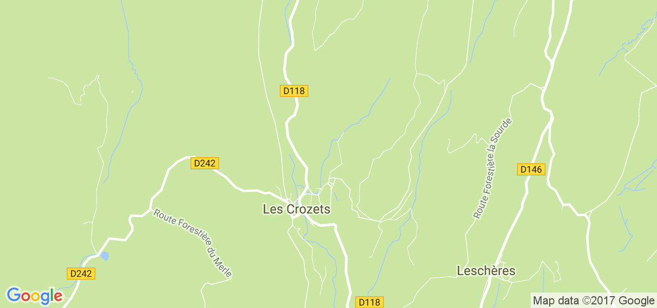 map de la ville de Crozets