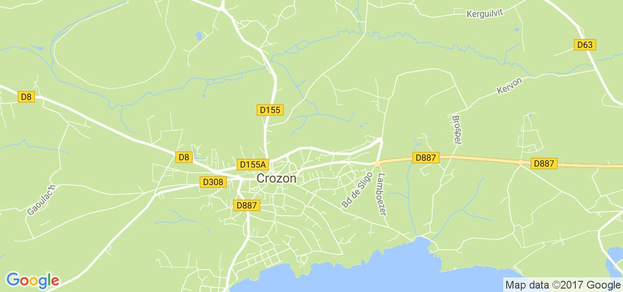 map de la ville de Crozon