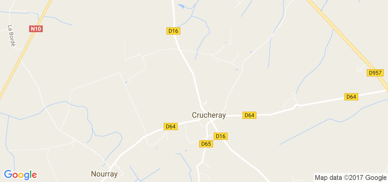 map de la ville de Crucheray