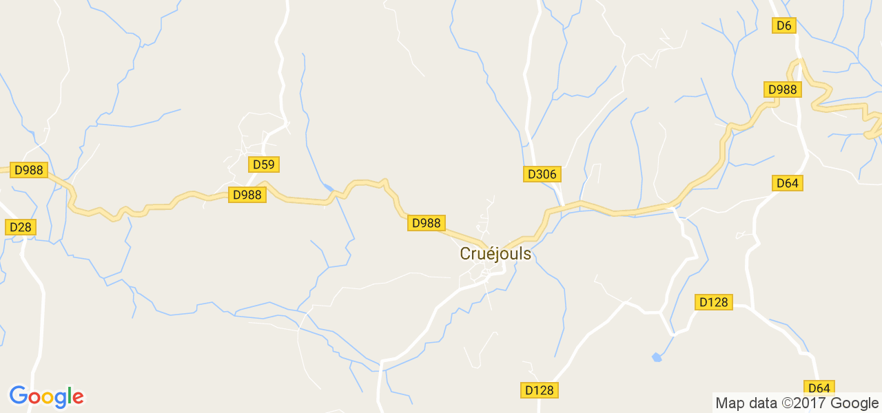 map de la ville de Cruéjouls