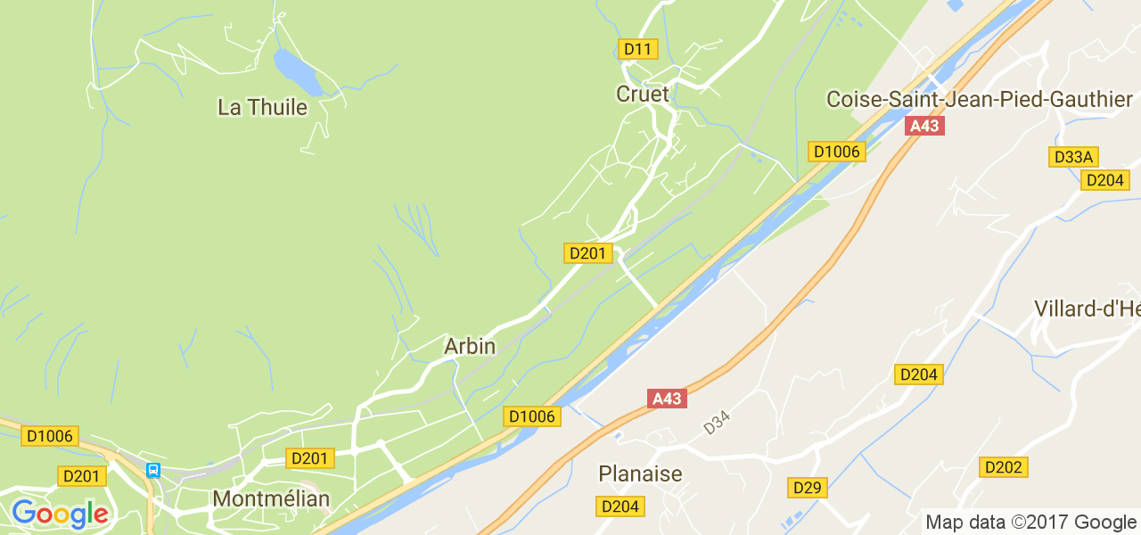 map de la ville de Cruet