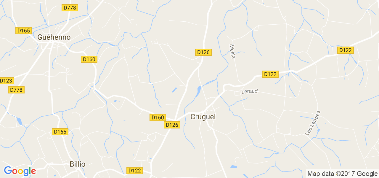 map de la ville de Cruguel