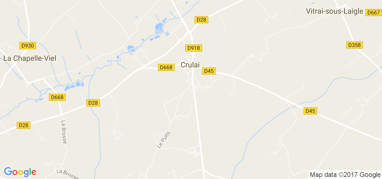 map de la ville de Crulai