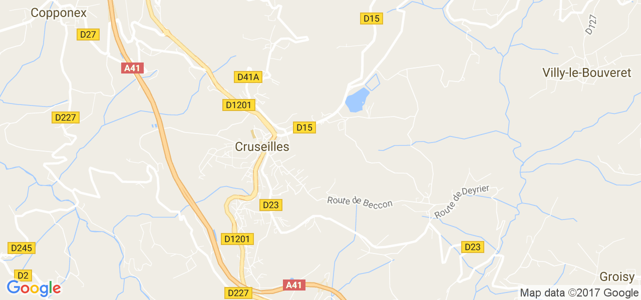 map de la ville de Cruseilles