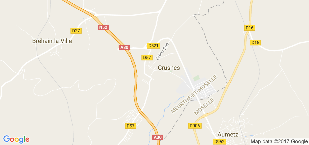 map de la ville de Crusnes