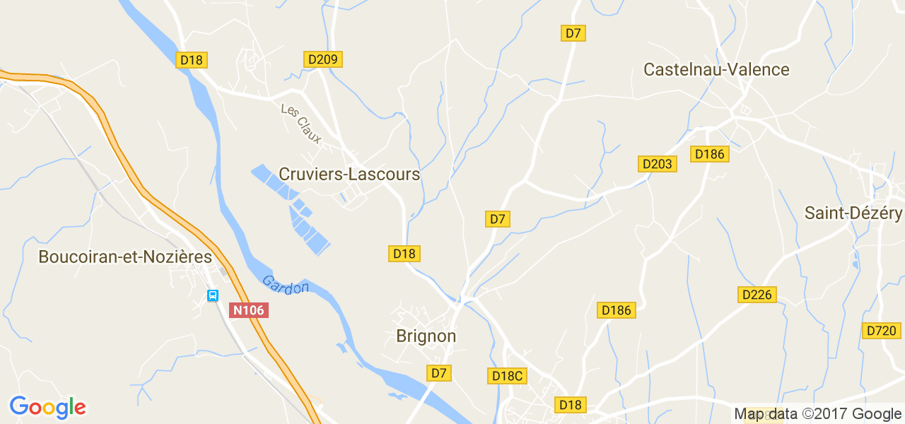 map de la ville de Cruviers-Lascours