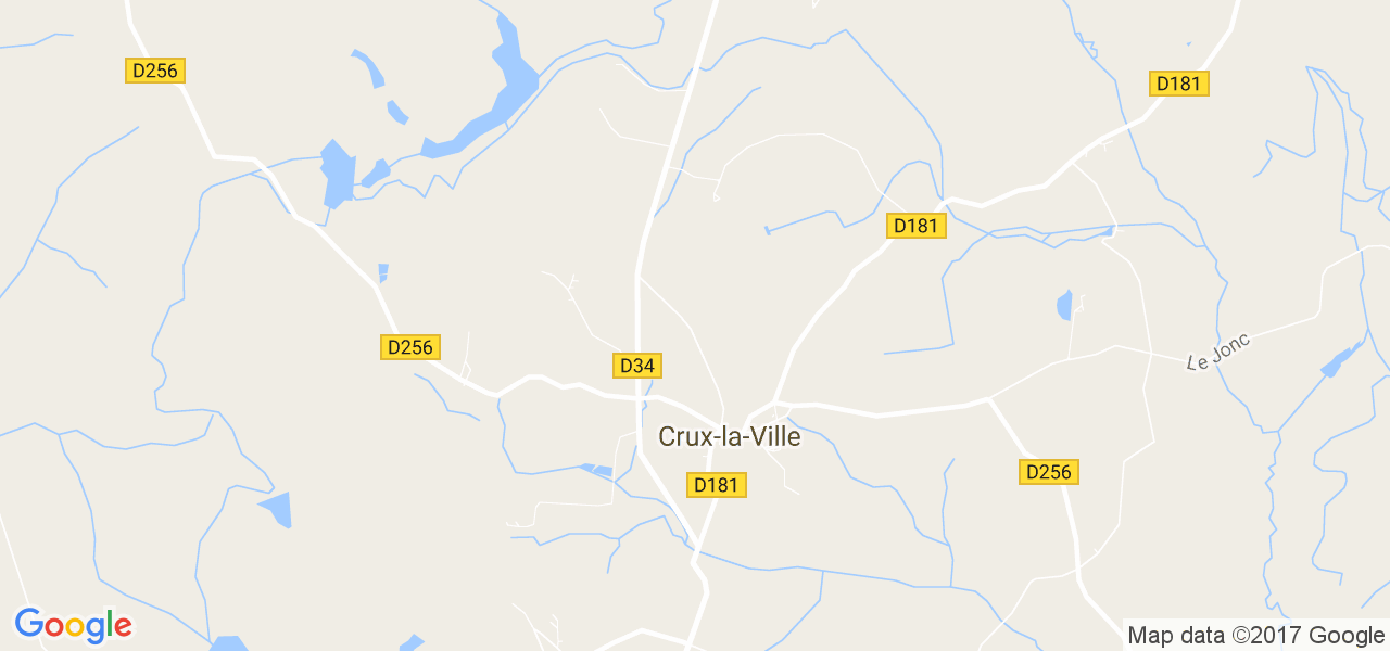 map de la ville de Crux-la-Ville