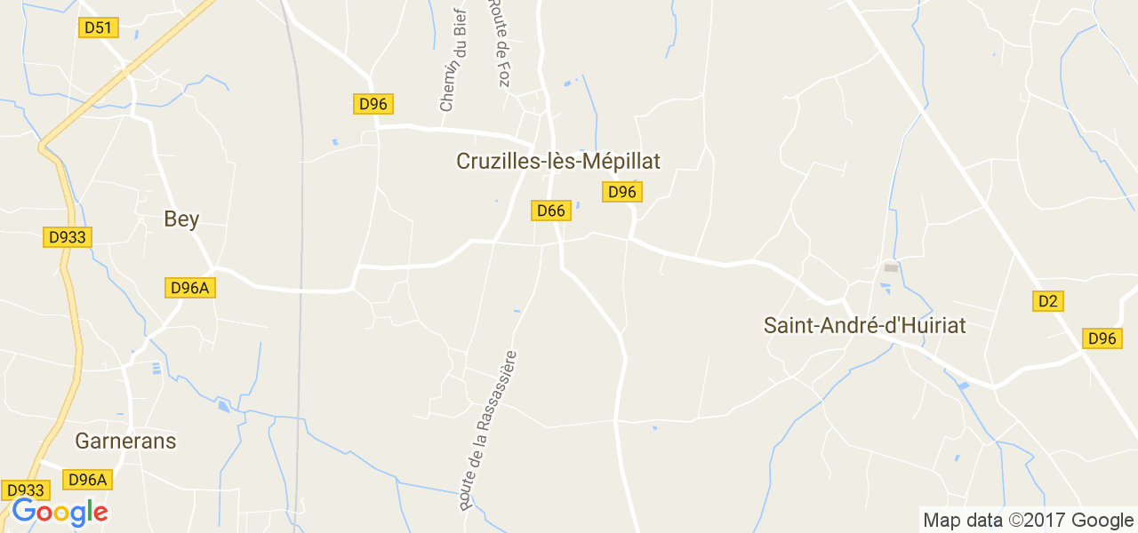 map de la ville de Cruzilles-lès-Mépillat