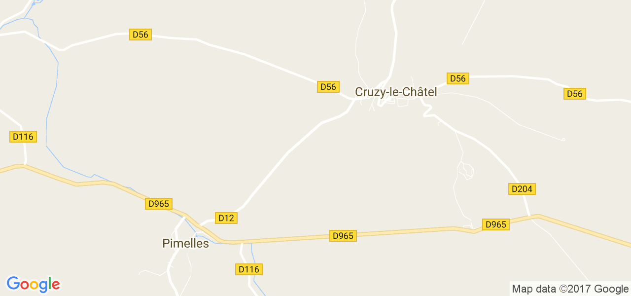 map de la ville de Cruzy-le-Châtel