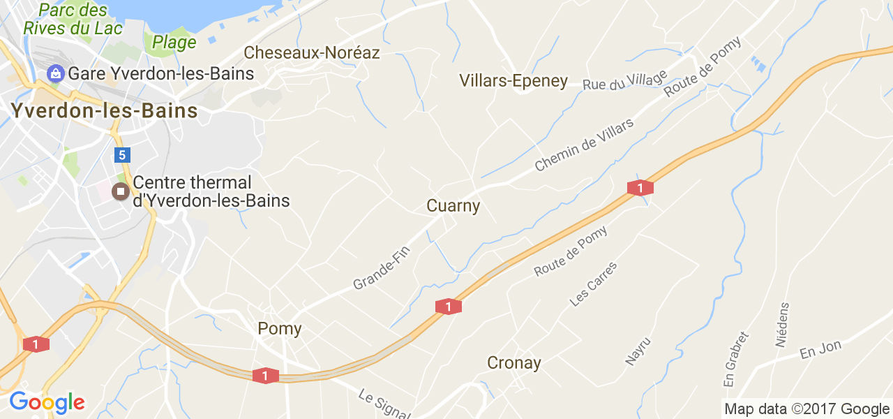 map de la ville de Cuarny