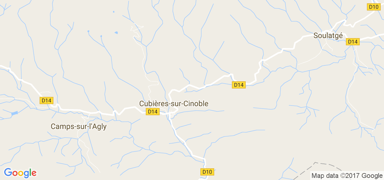 map de la ville de Cubières-sur-Cinoble