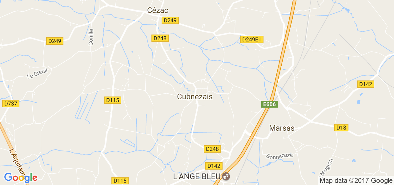 map de la ville de Cubnezais