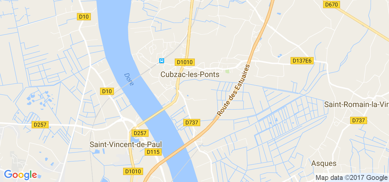 map de la ville de Cubzac-les-Ponts