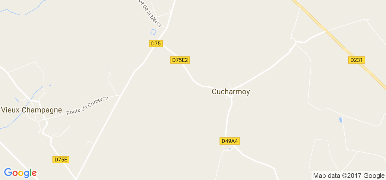 map de la ville de Cucharmoy