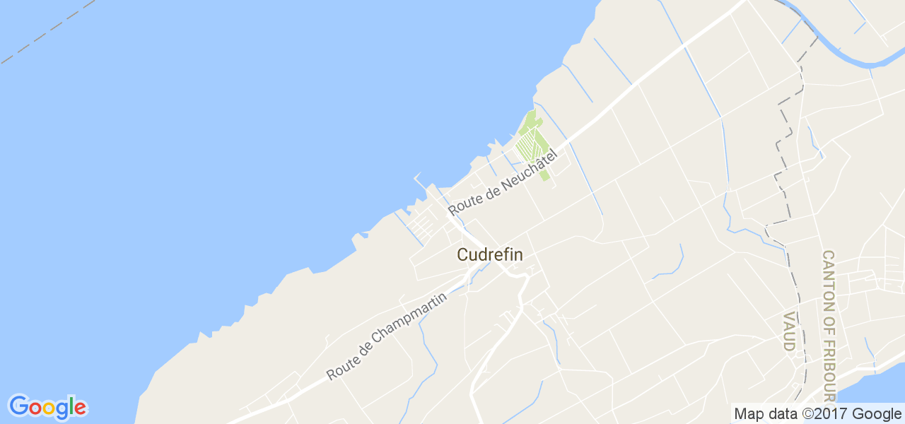 map de la ville de Cudrefin