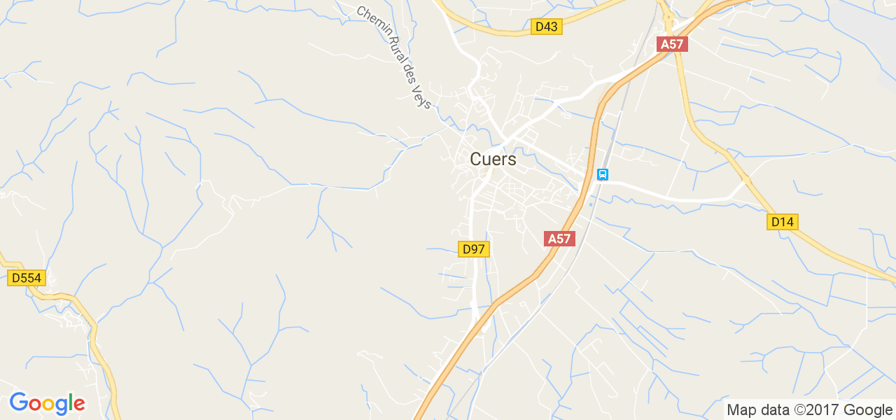 map de la ville de Cuers