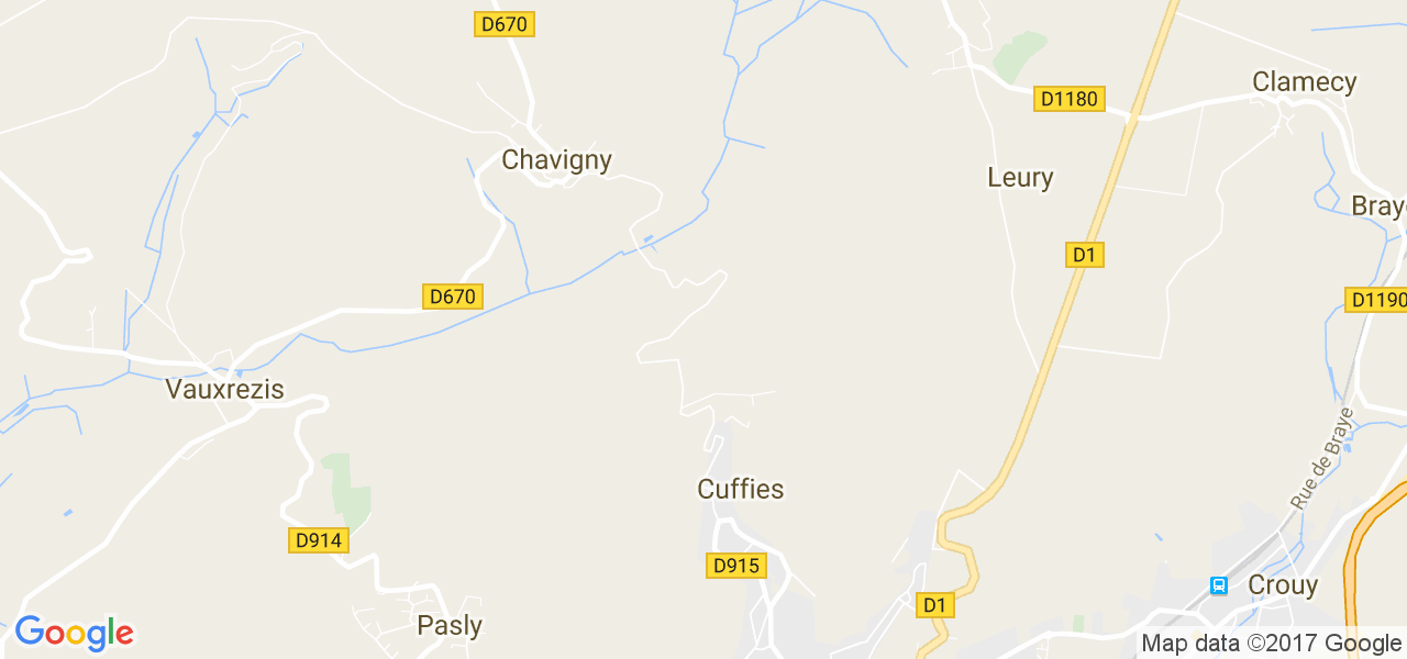 map de la ville de Cuffies