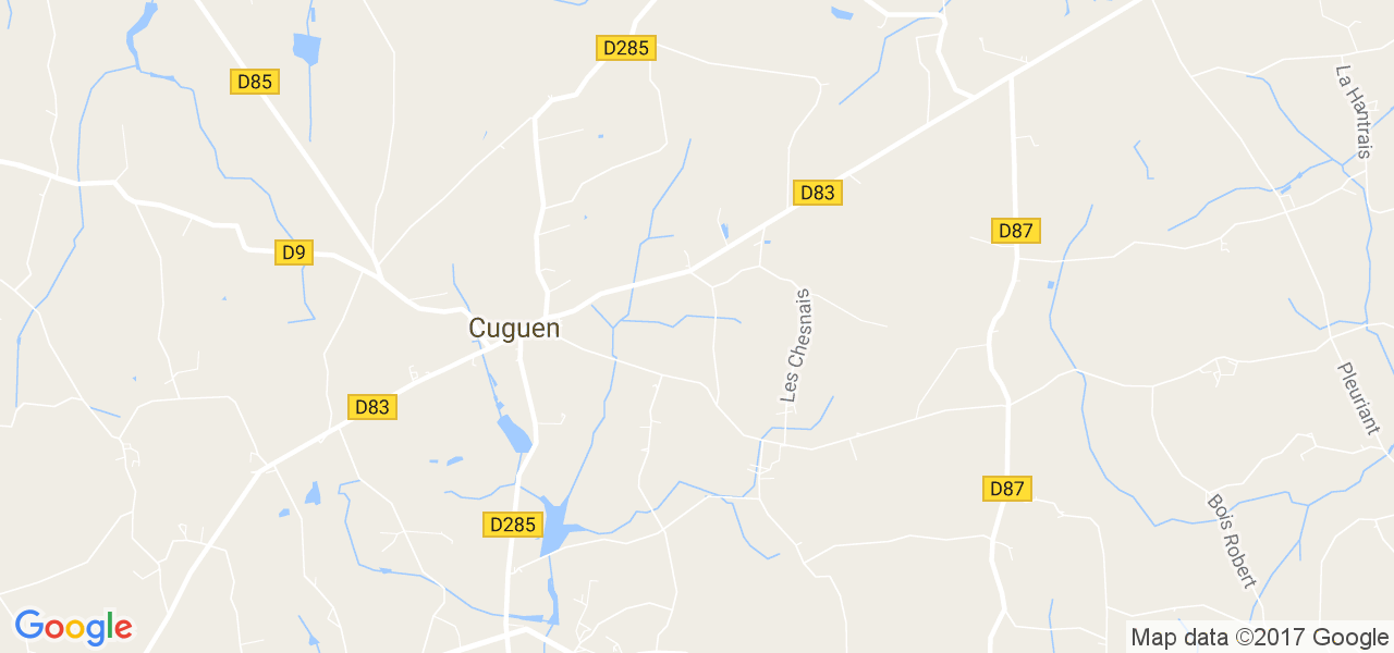 map de la ville de Cuguen