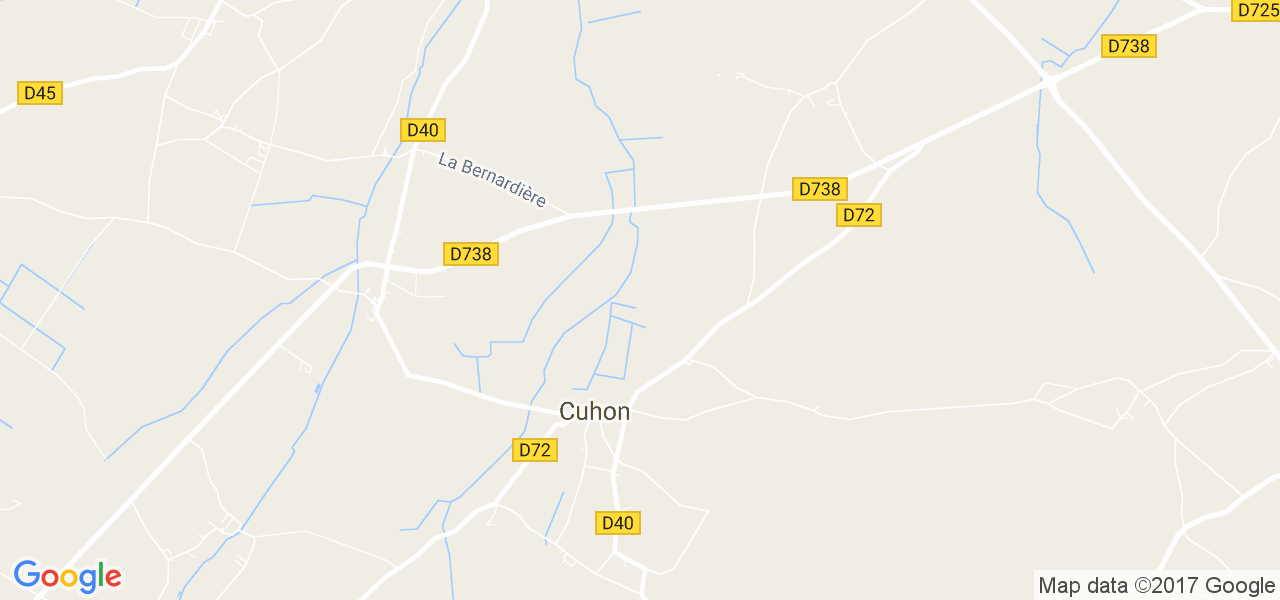 map de la ville de Cuhon