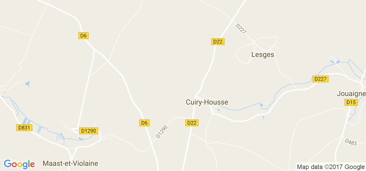 map de la ville de Cuiry-Housse