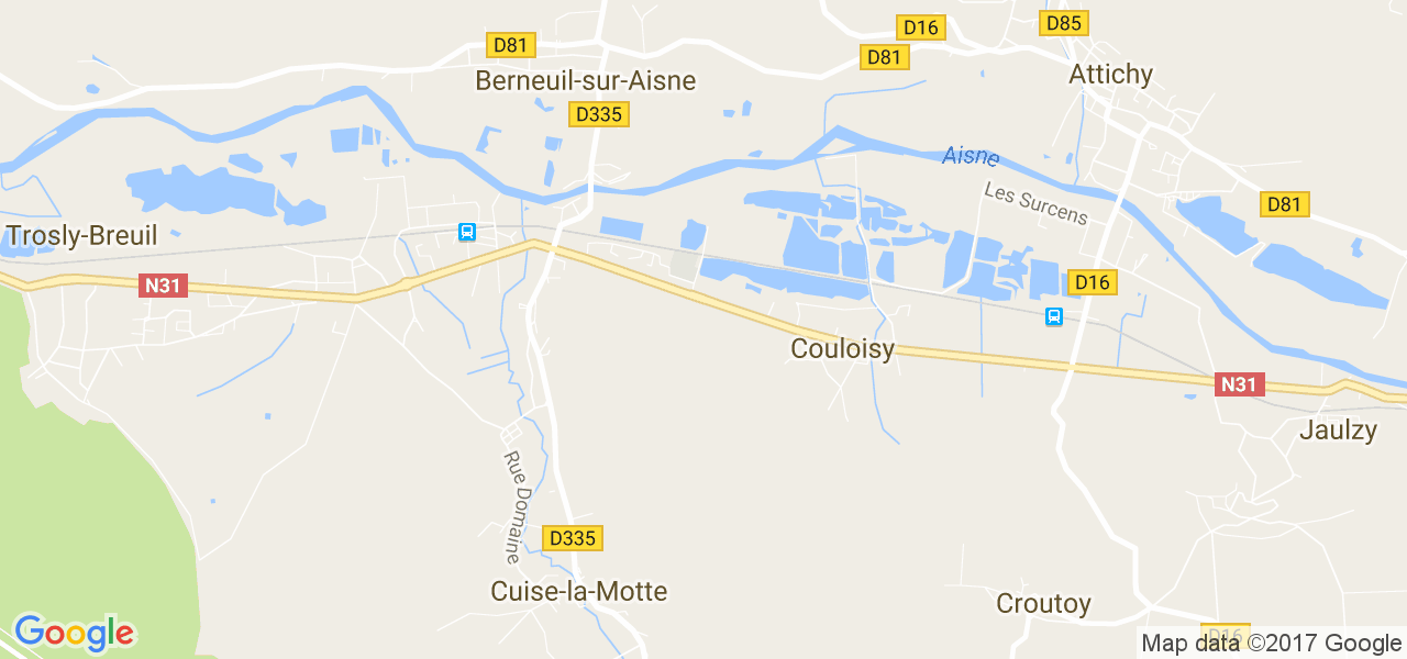 map de la ville de Cuise-la-Motte