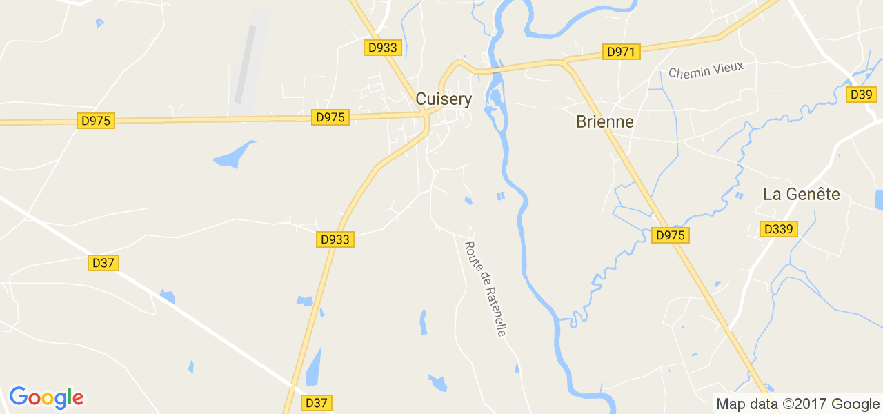 map de la ville de Cuisery