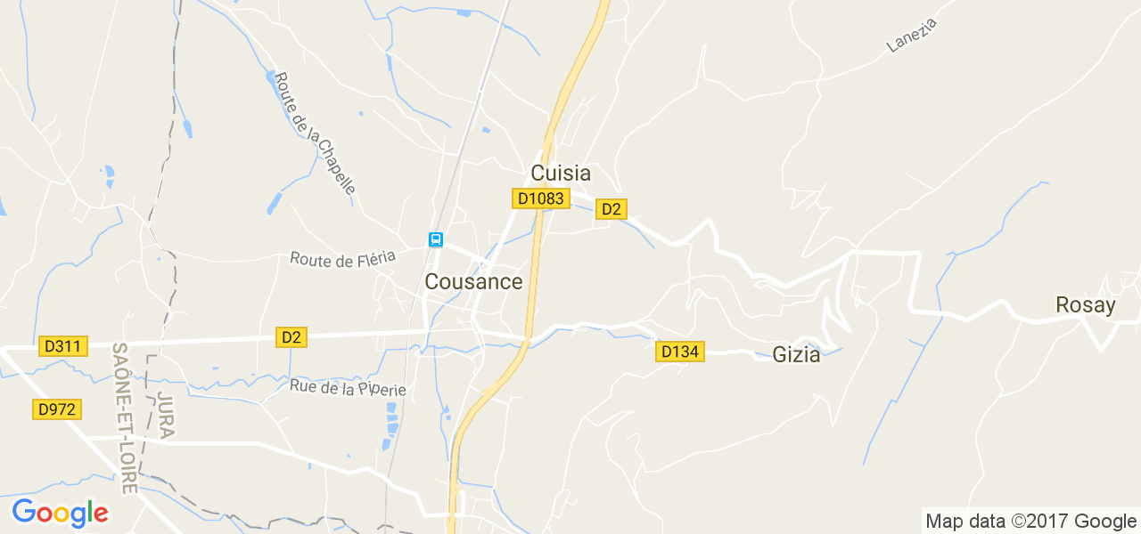 map de la ville de Cuisia