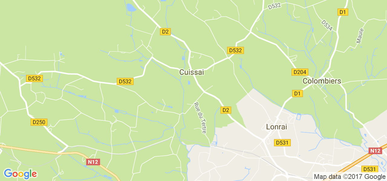 map de la ville de Cuissai