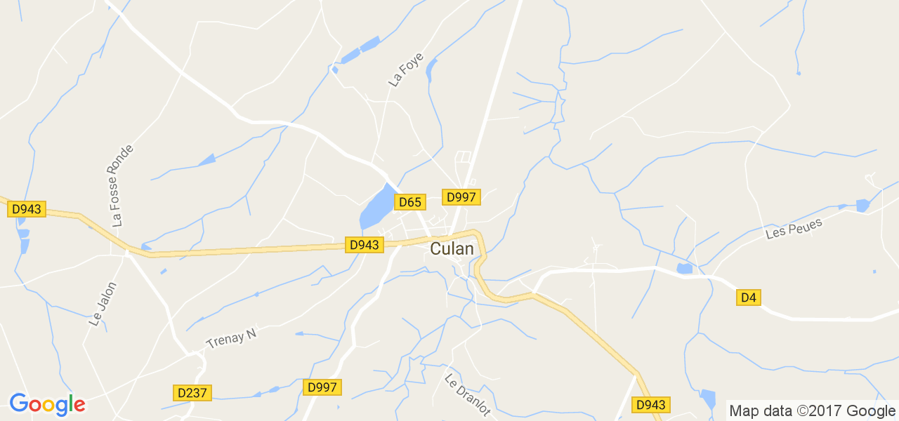 map de la ville de Culan