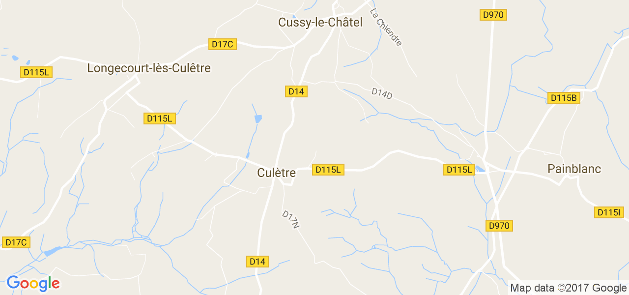 map de la ville de Culètre