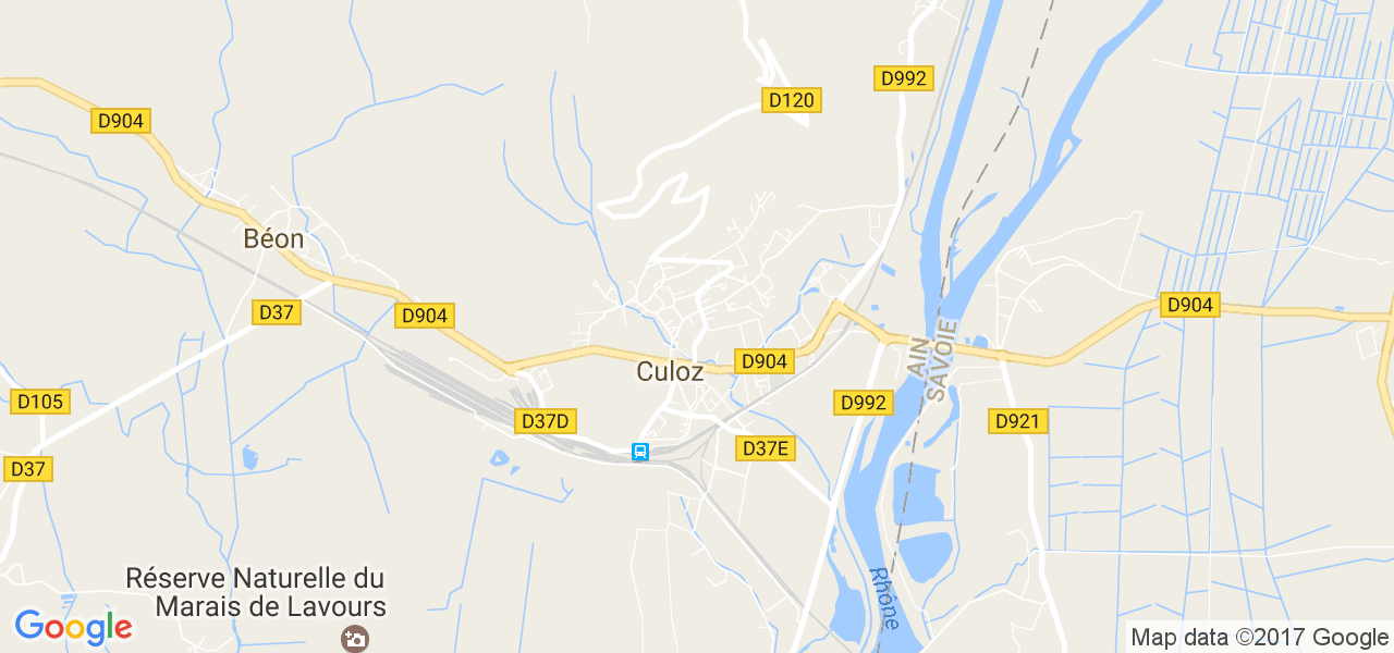 map de la ville de Culoz