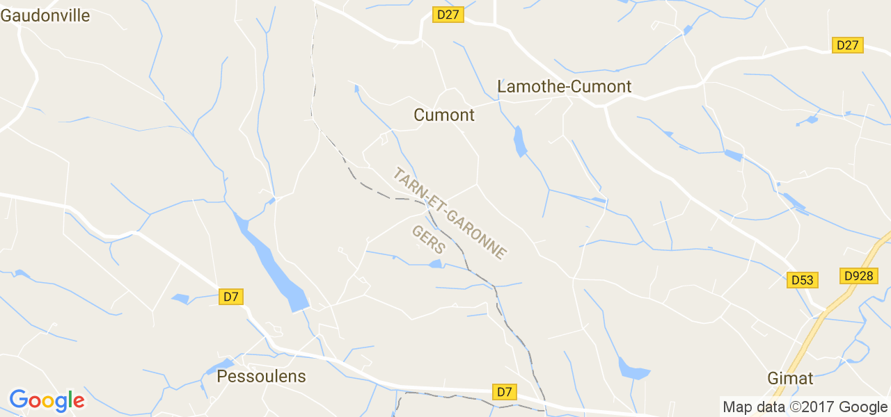 map de la ville de Cumont