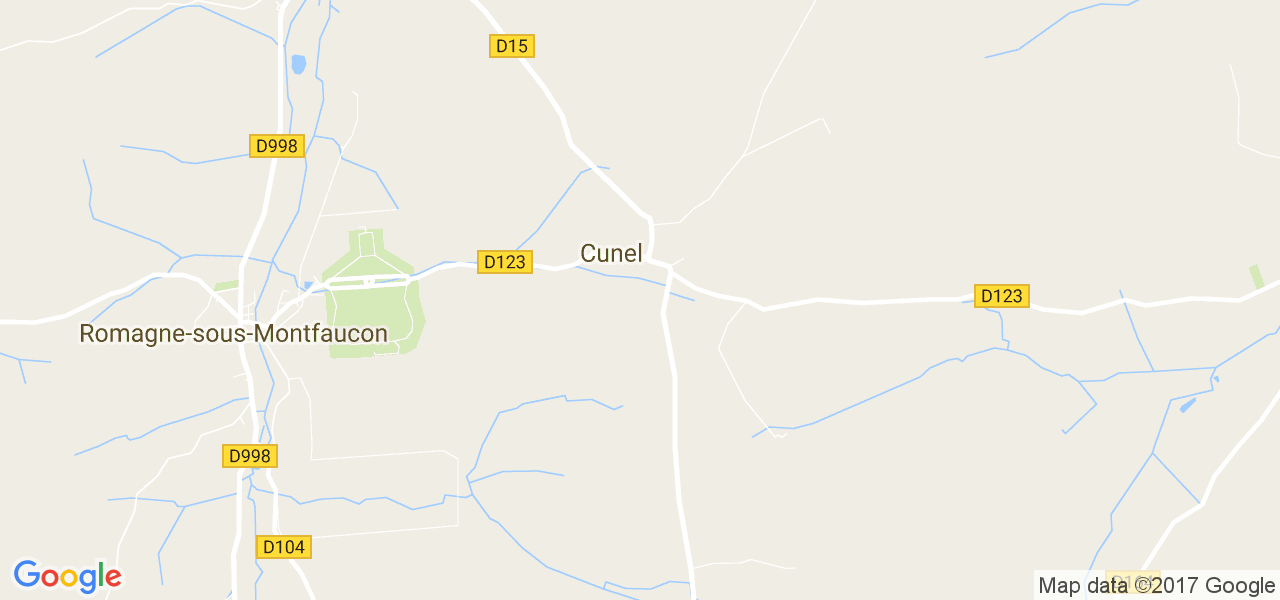 map de la ville de Cunel