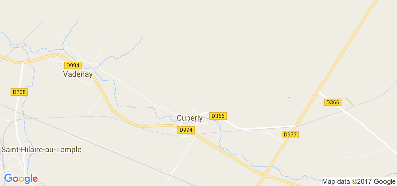 map de la ville de Cuperly