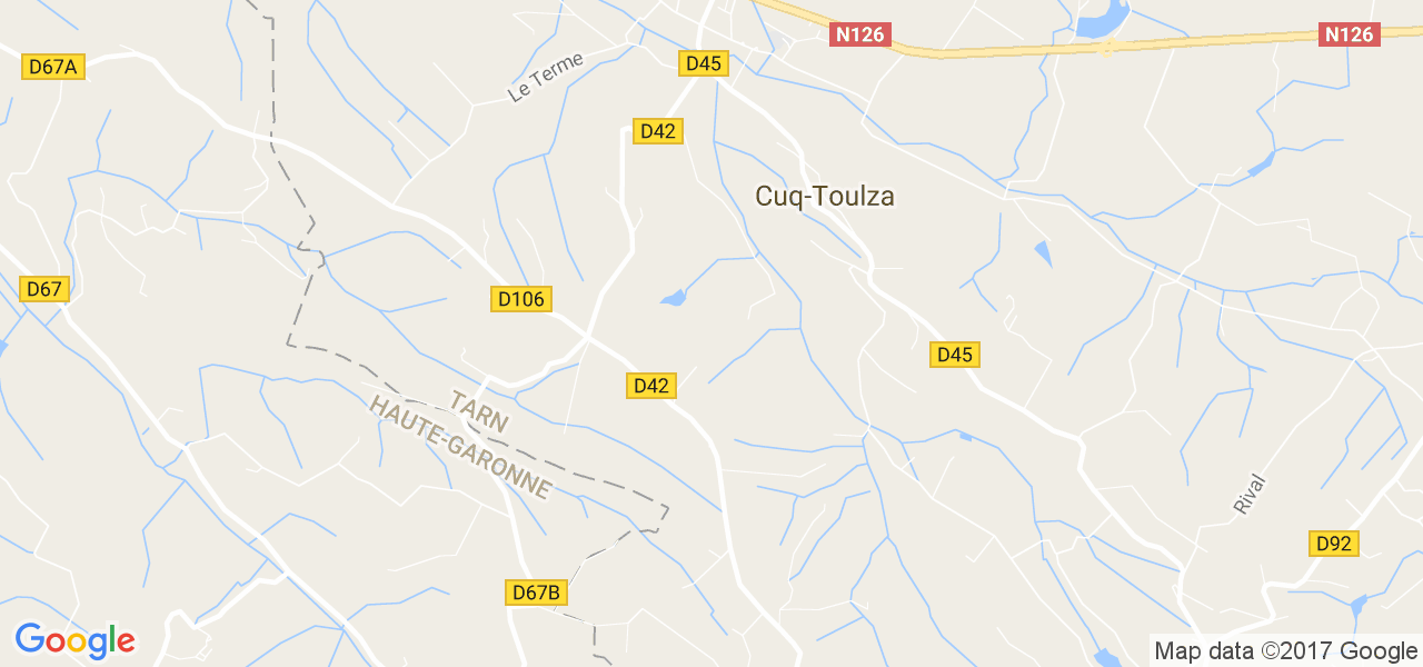 map de la ville de Cuq-Toulza