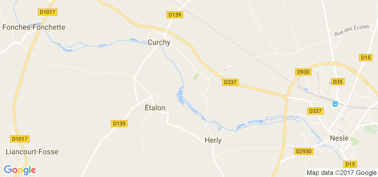 map de la ville de Curchy