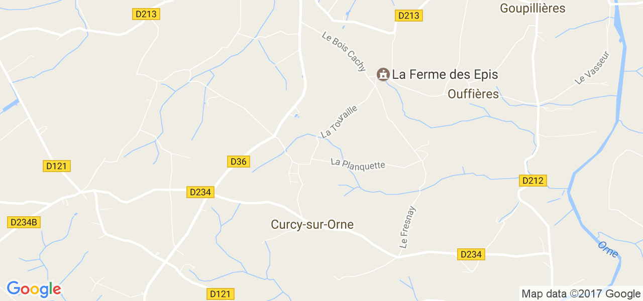 map de la ville de Curcy-sur-Orne