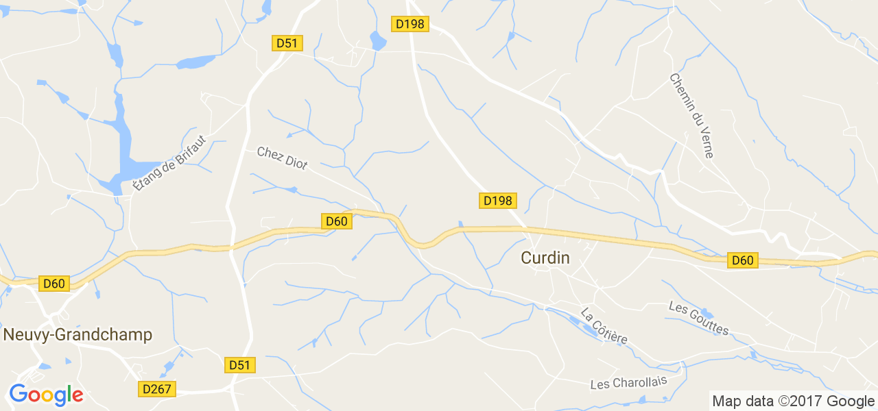 map de la ville de Curdin