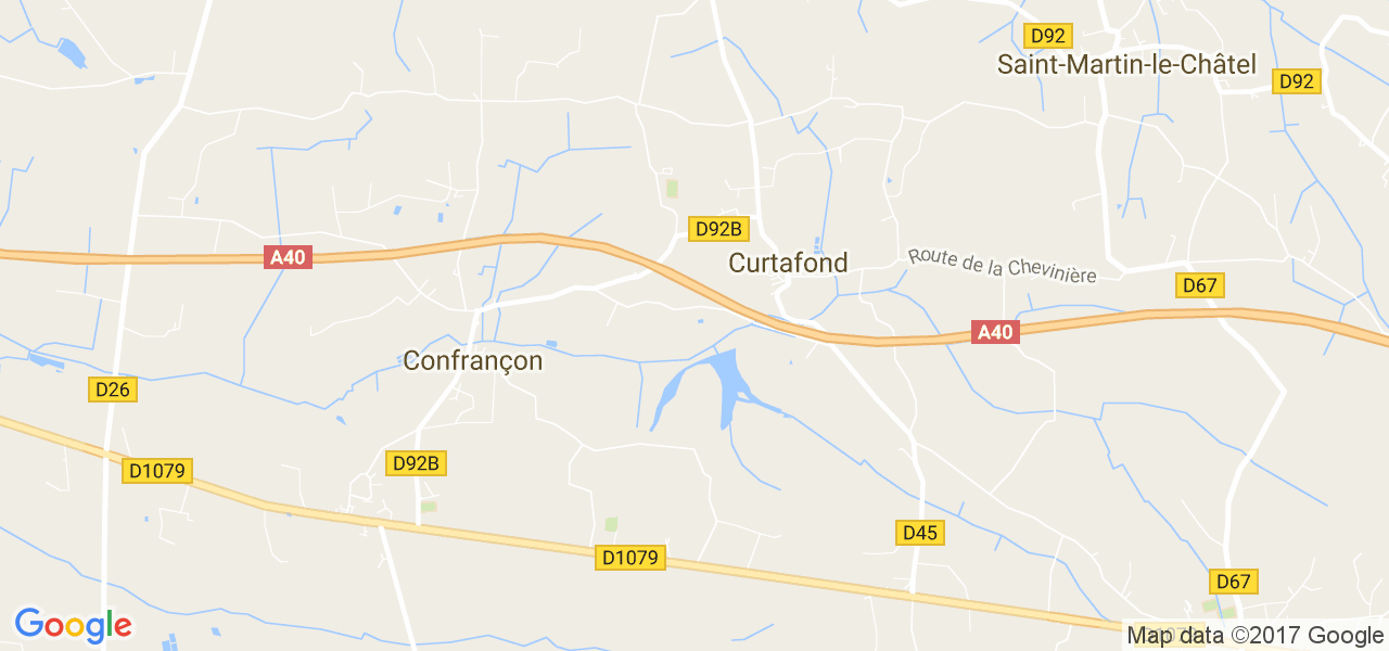 map de la ville de Curtafond