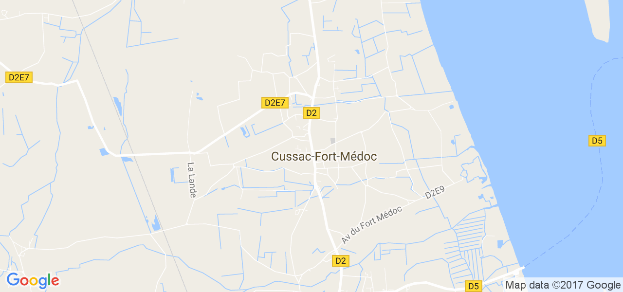 map de la ville de Cussac-Fort-Médoc