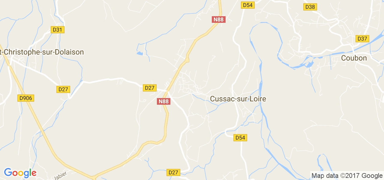 map de la ville de Cussac-sur-Loire