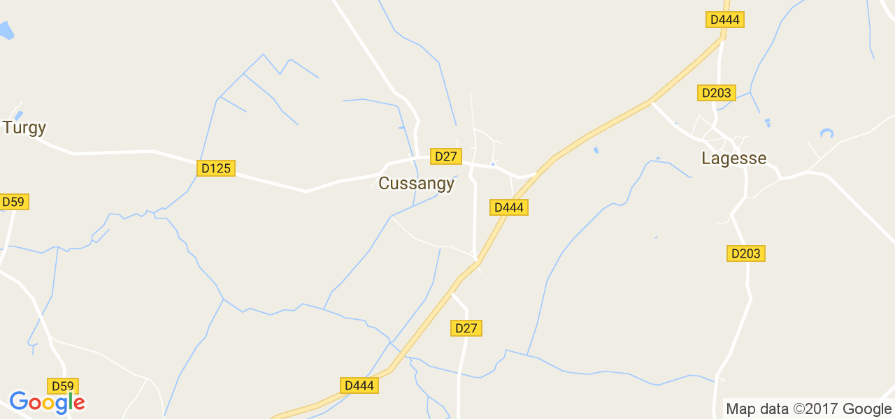 map de la ville de Cussangy