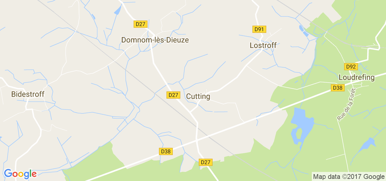 map de la ville de Cutting