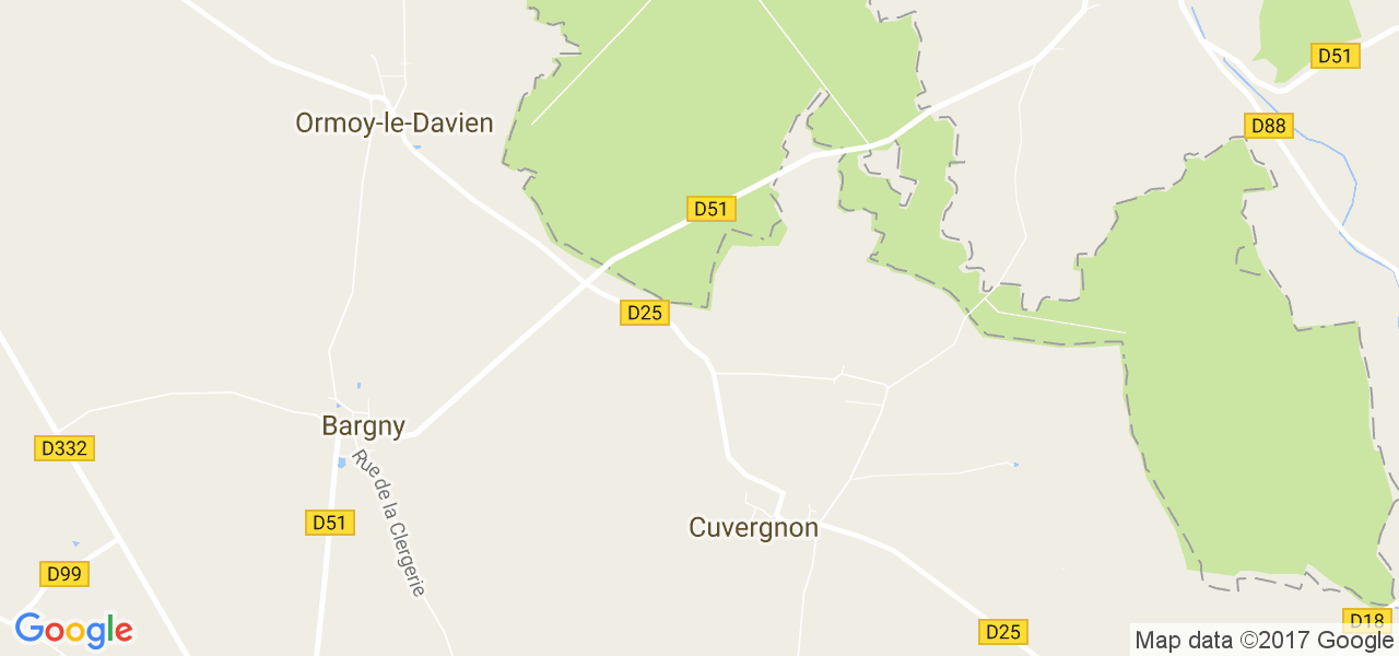 map de la ville de Cuvergnon