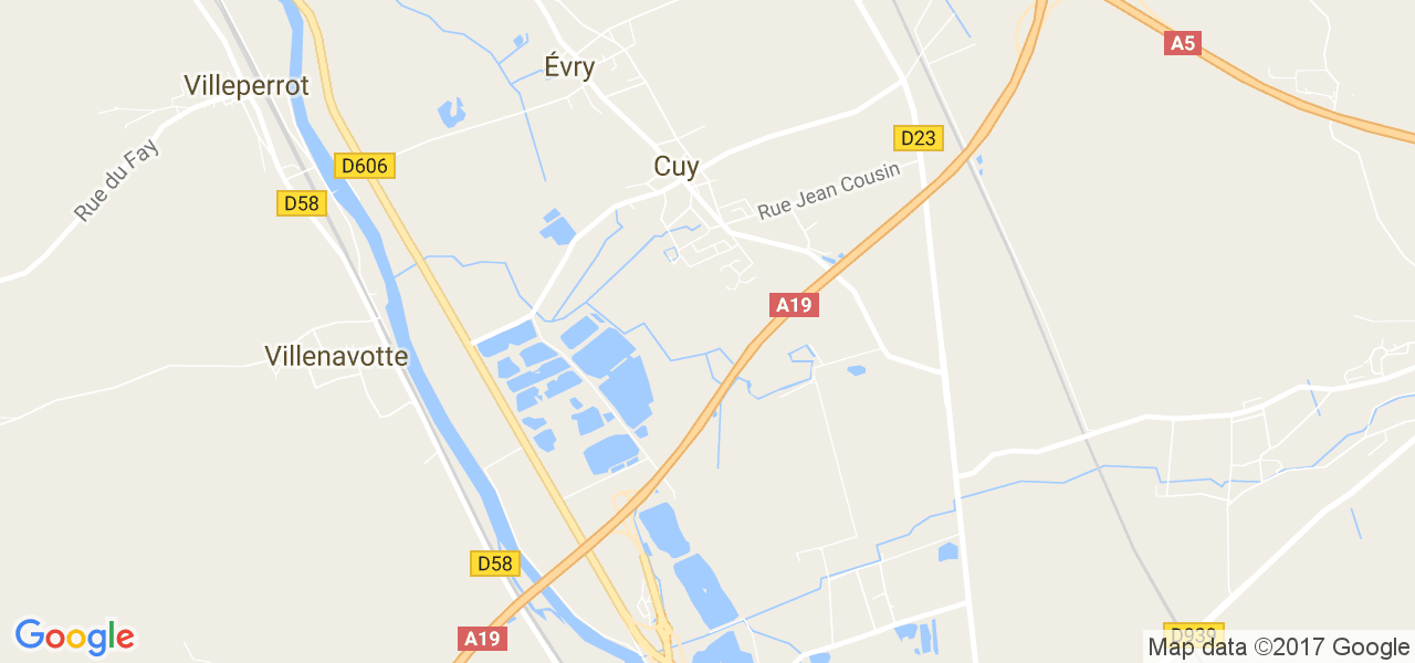 map de la ville de Cuy