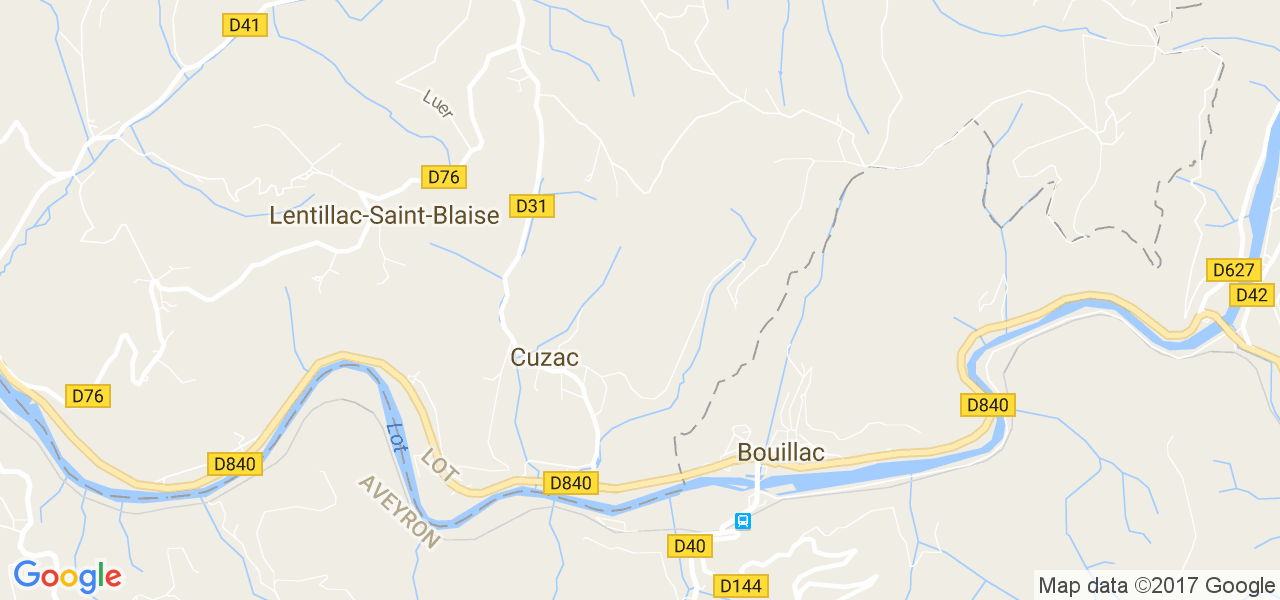 map de la ville de Cuzac