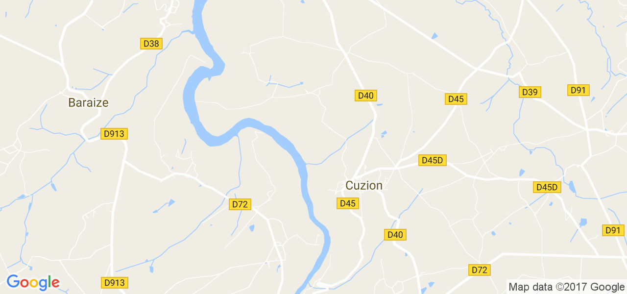 map de la ville de Cuzion