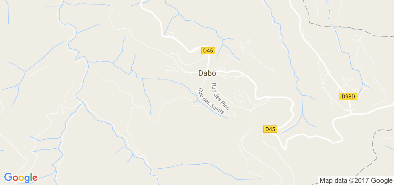 map de la ville de Dabo