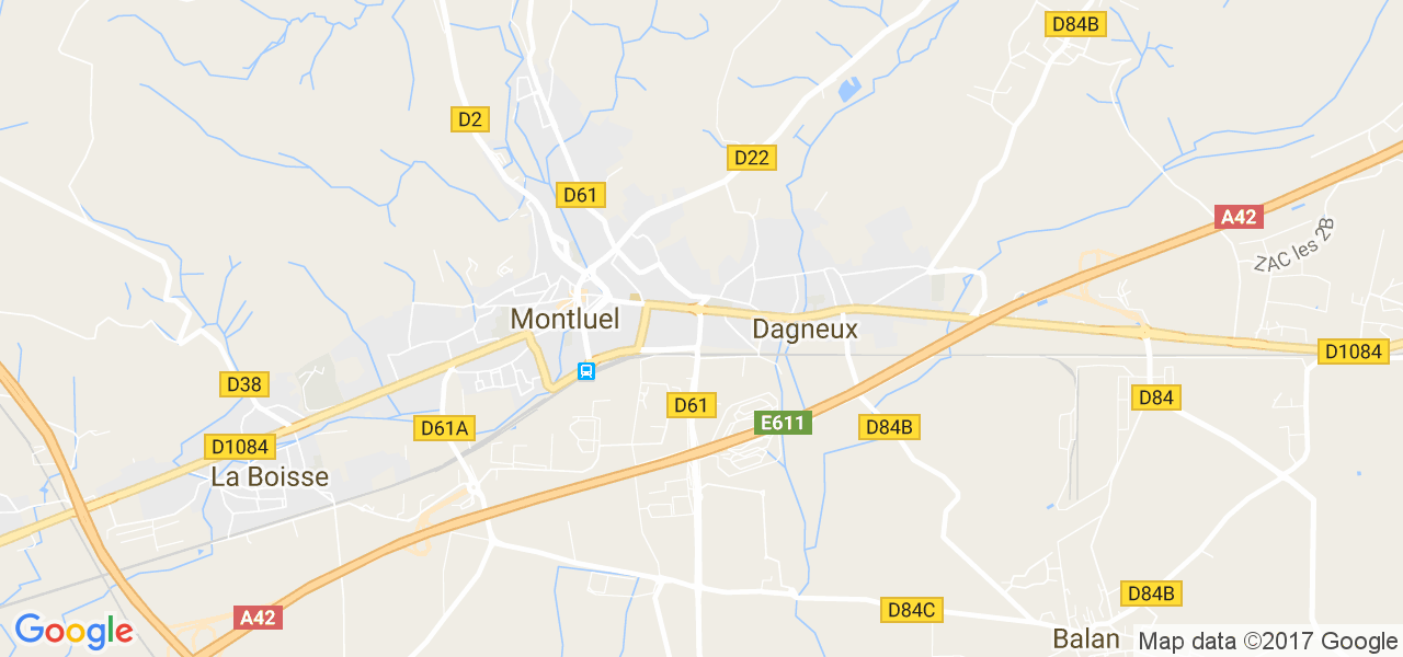 map de la ville de Dagneux